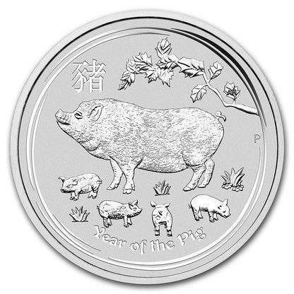 2019 Lunar Year of the Pig Half Oz Silver Perth Mint - Business Strike