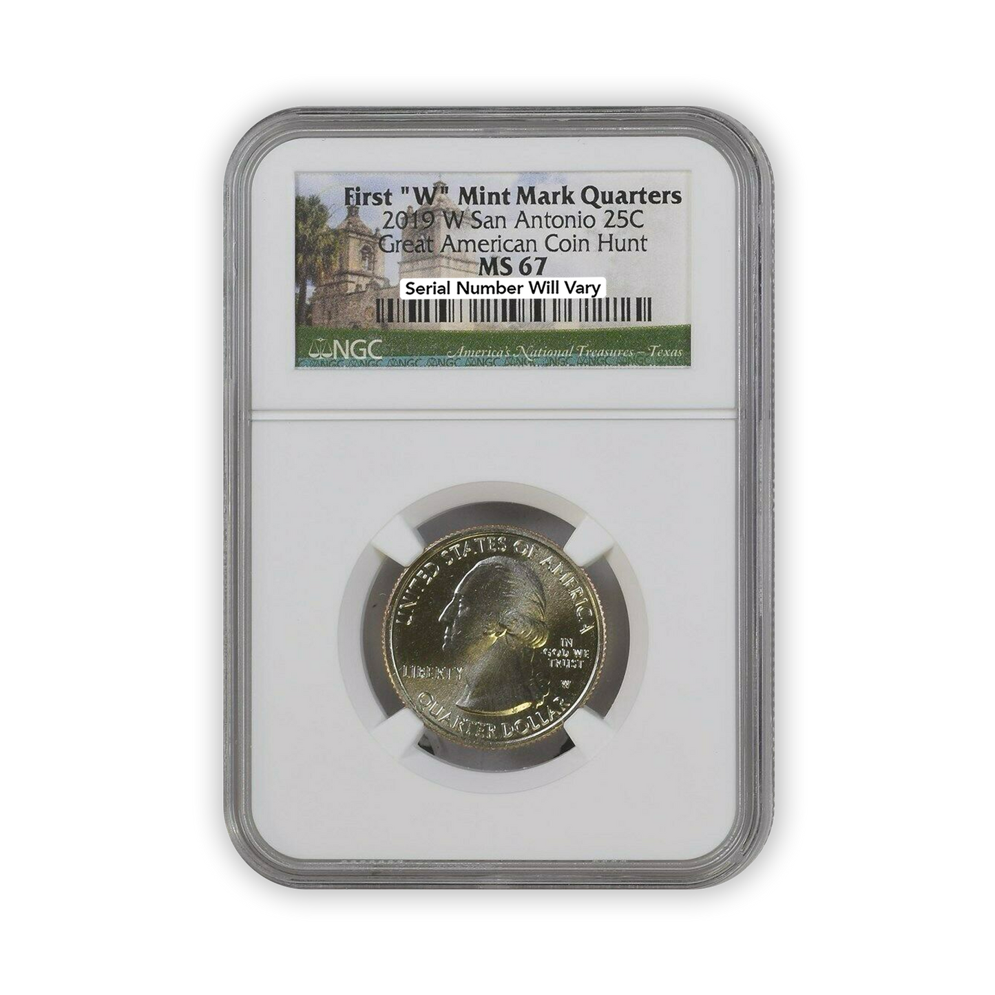 2019 San Antonio Missions Quarter Dollar West Point - NGC MS67