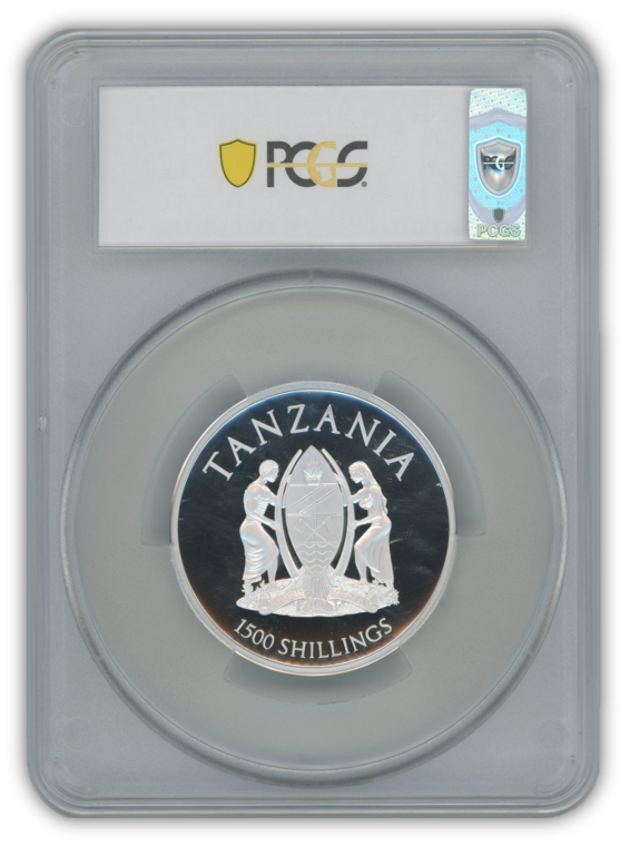 2019 Tanzania Gorilla 2 oz Silver - PCGS PR70 High Relief First Day of Issue