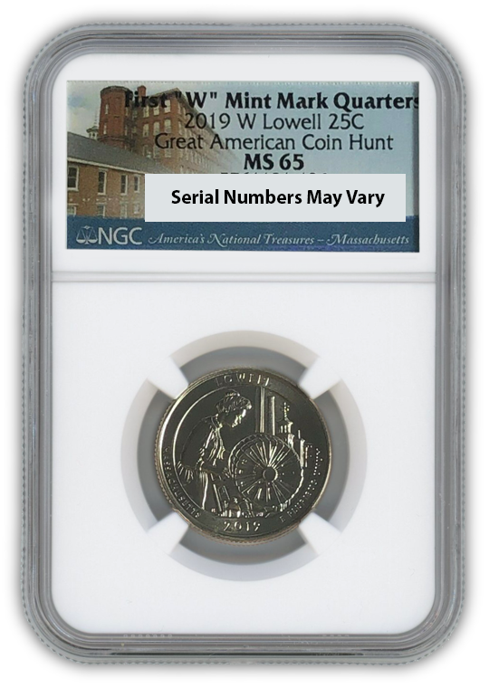 2019 Lowell Quarter Dollar West Point - NGC MS65