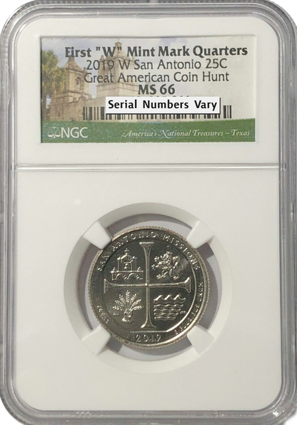 2019 San Antonio Missions Quarter Dollar West Point - NGC MS66