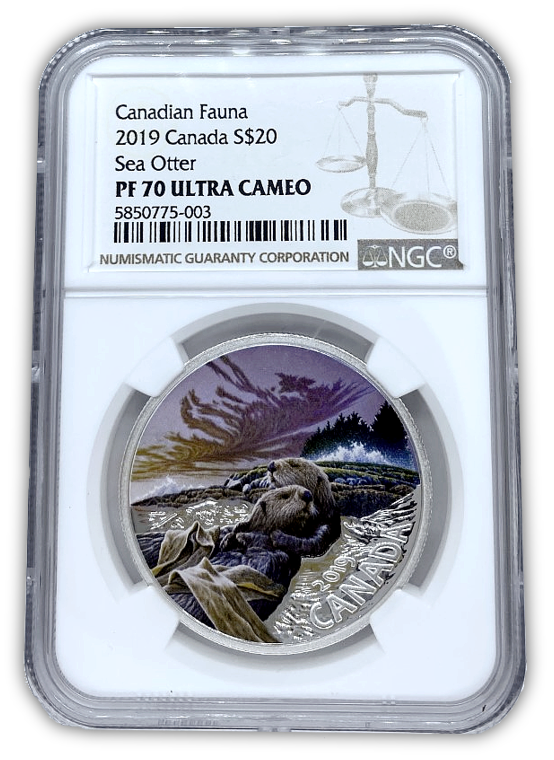2019 $20 Sea Otter 1 oz Silver - Royal Candian Mint - NGC PF70