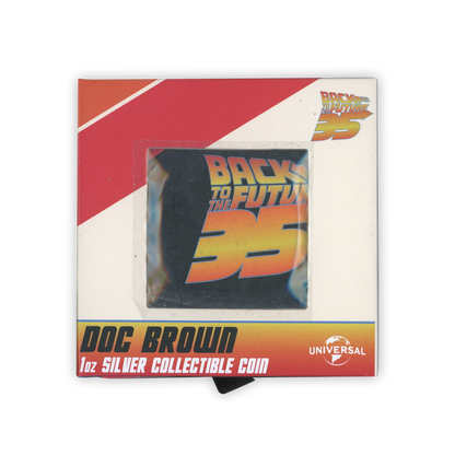 2020 1oz Doc Brown Silver Coin Back To The Future