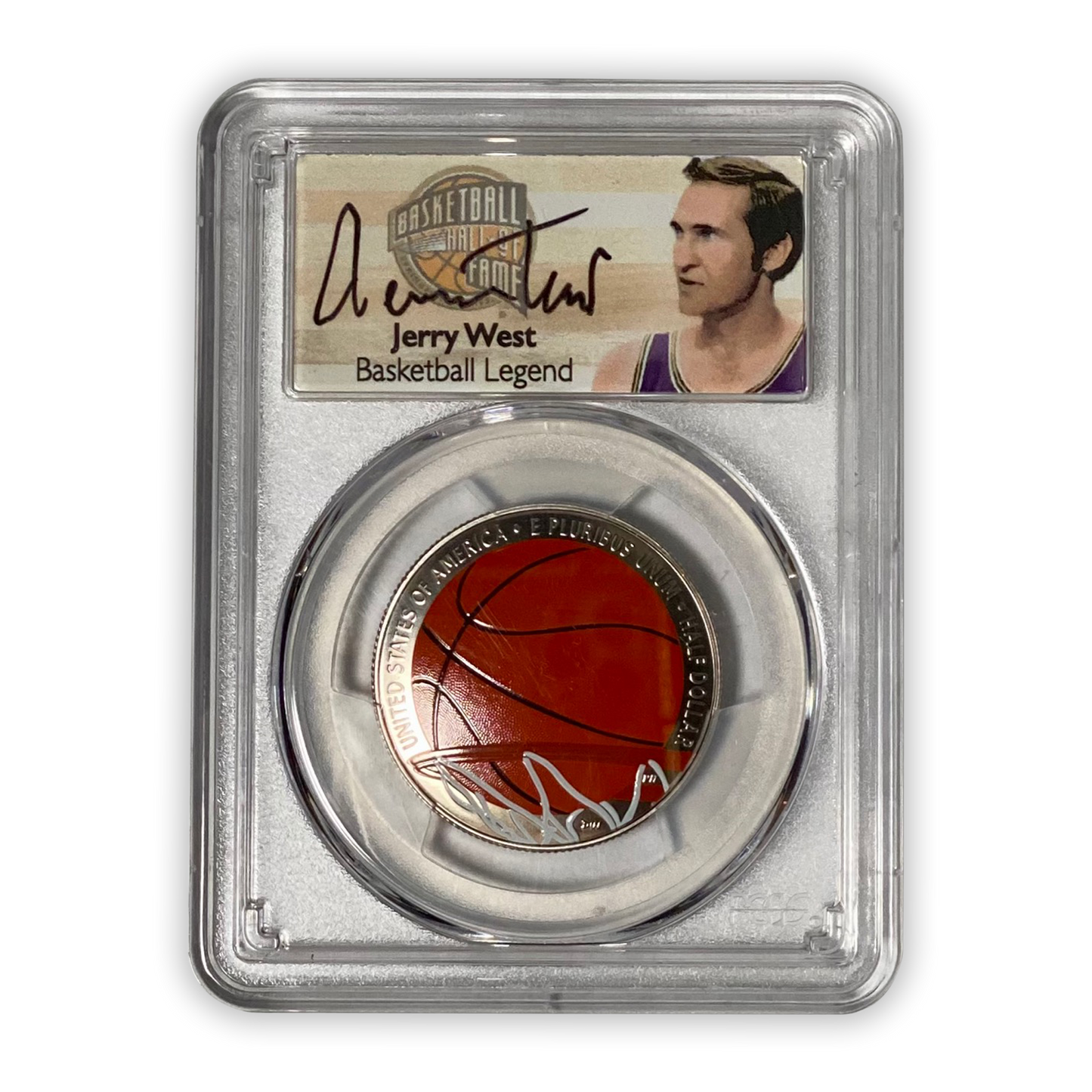 2020 S Colorized Basketball Hall of Fame Clad Commemorative Half Dollar - PCGS PR70 FDOI Jerry West Autographed