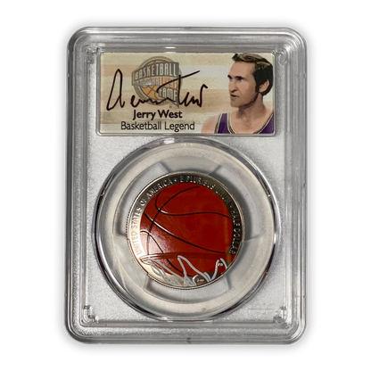 2020 S Colorized Basketball Hall of Fame Clad Commemorative Half Dollar - PCGS PR70 FDOI Jerry West Autographed