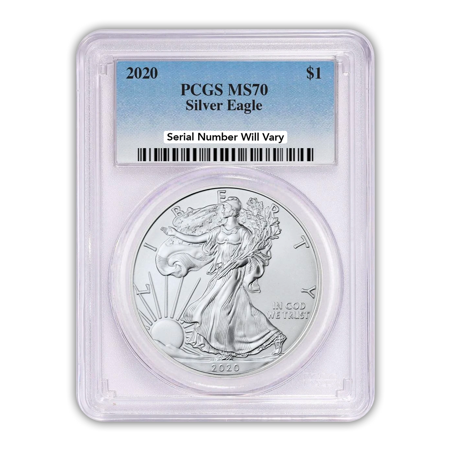 2020 Silver Eagle - Business Strike - PCGS MS70 - CoinsTV