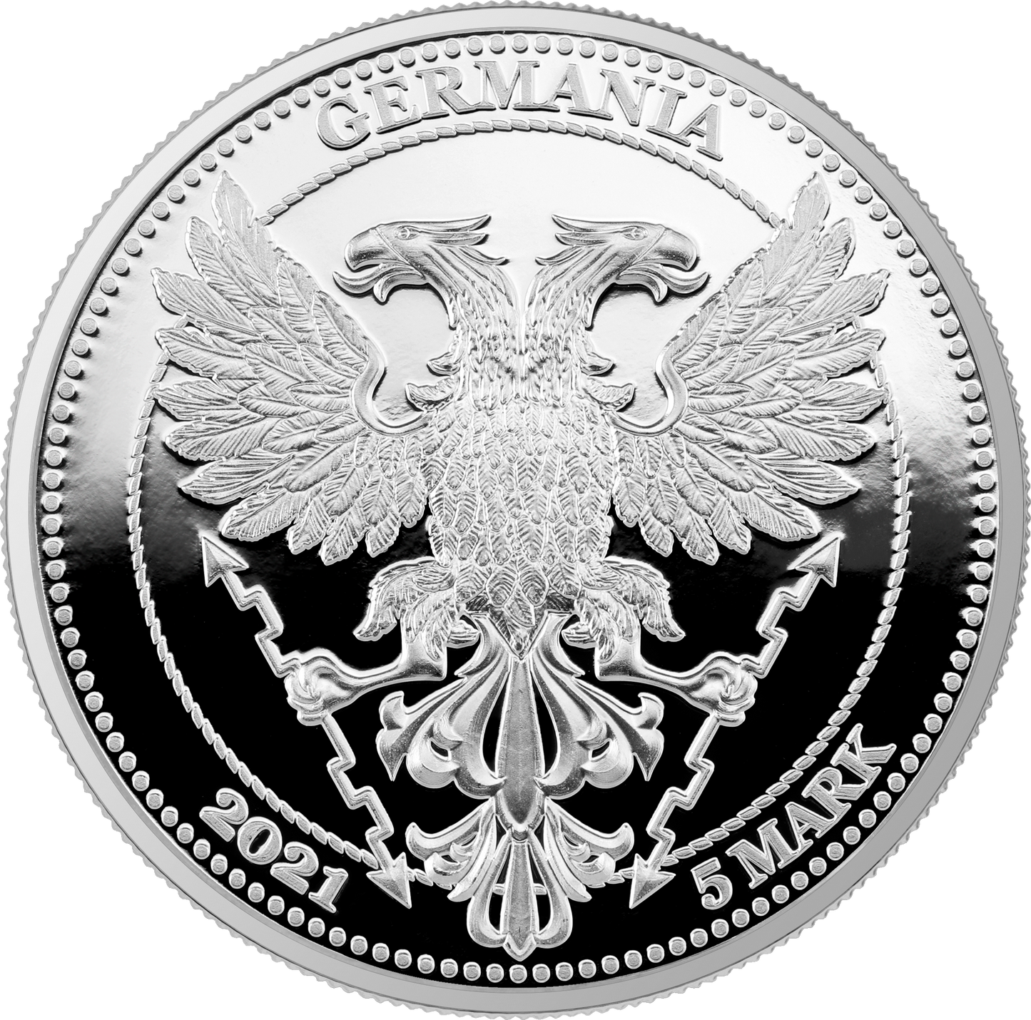2021 Mythical Forest Chestnut Leaf 1 Oz Silver - Germania Mint - Proof