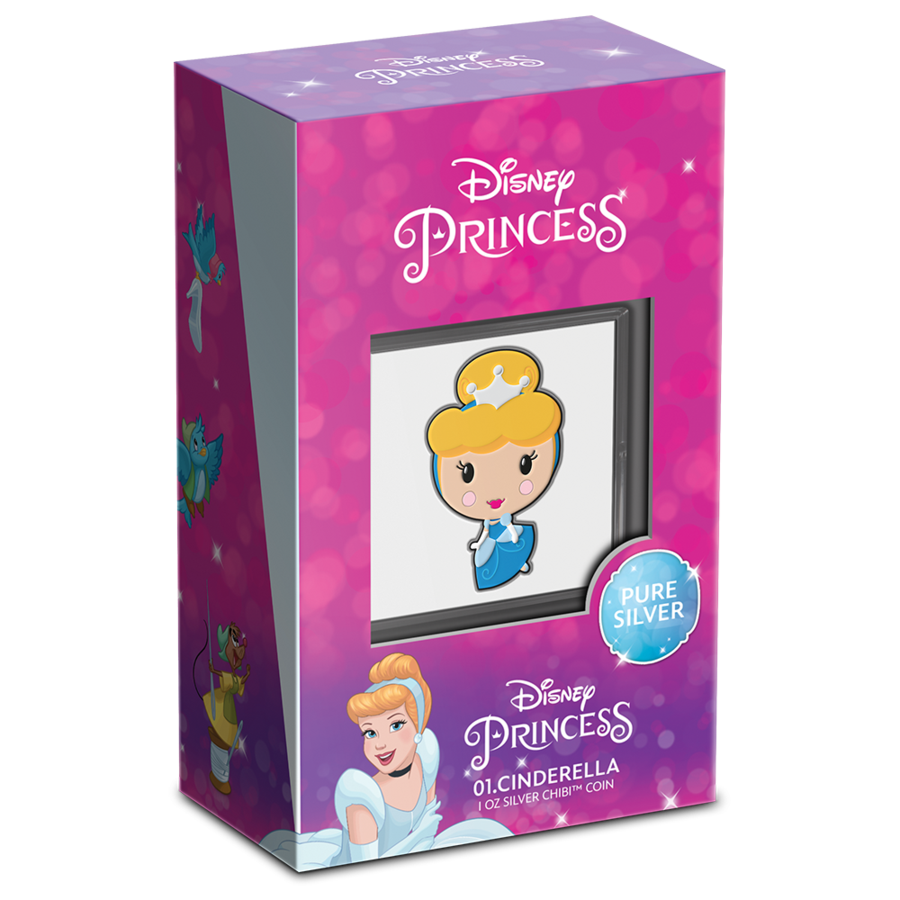 2021 Cinderella Chibi Collection 1 oz Silver Coin - New Zealand Mint