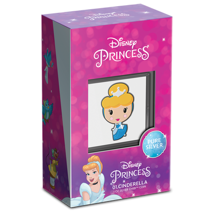 2021 Cinderella Chibi Collection 1 oz Silver Coin - New Zealand Mint