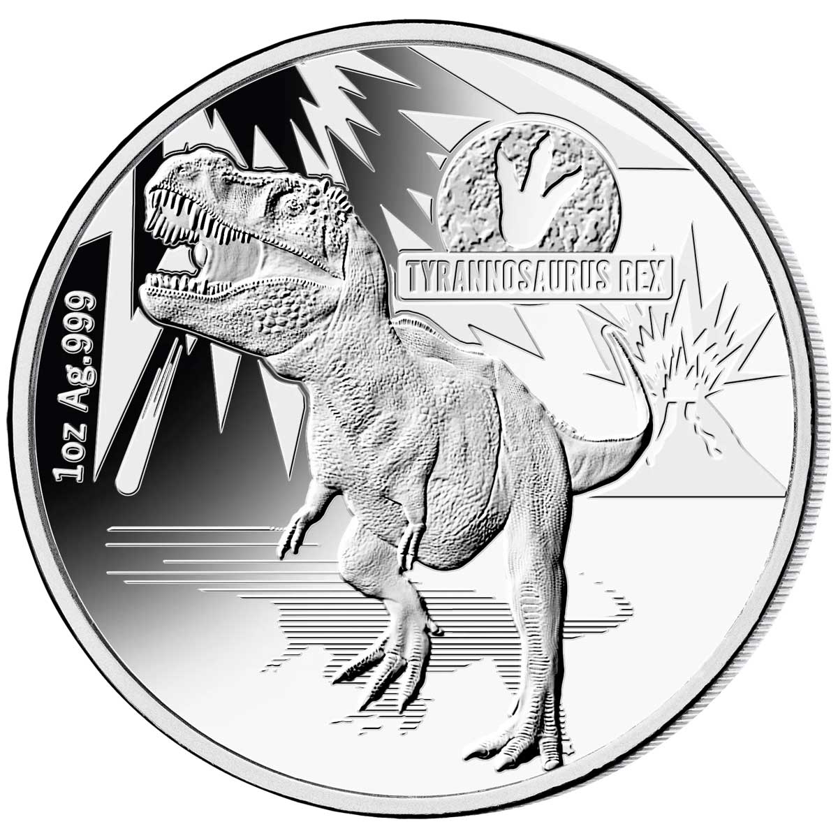2021 Age of Dinosaurs 1 Oz Silver Coin 3 pc Proof Set