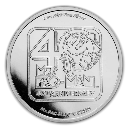 2021 Ms. PAC-MAN 40th Anniversary 1oz Silver Proof Coin
