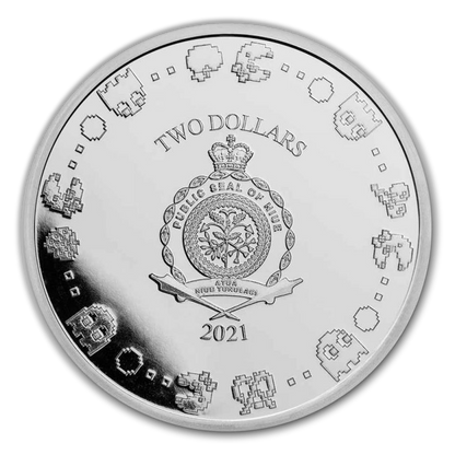 2021 Ms. PAC-MAN 40th Anniversary 1oz Silver Proof Coin