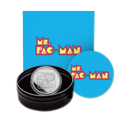 2021 Ms. PAC-MAN 40th Anniversary 1oz Silver Proof Coin