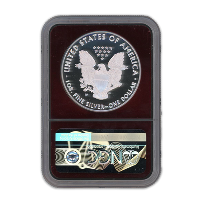 2021-W Silver Eagle Congratulations - First Day of Issue - Ultra Cameo NGC PF70 Red Core
