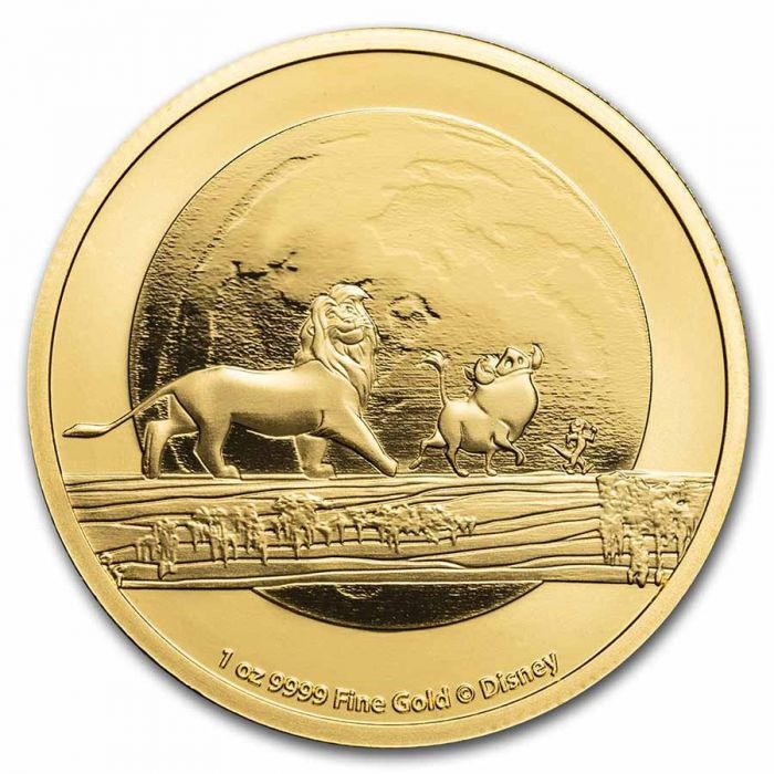 2021  Niue Lion King- Hakuna Matata -  1 oz 9999 Gold BU Coin