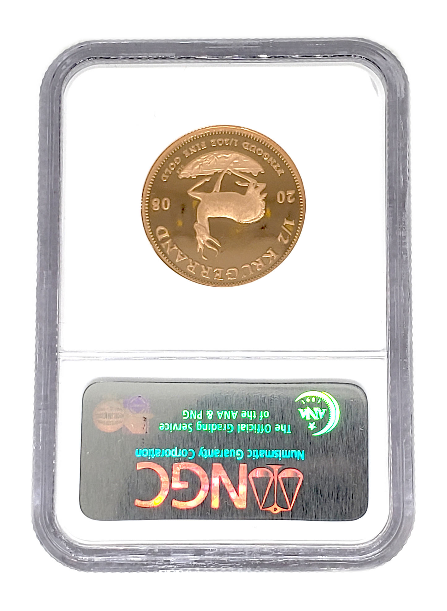 2008 Krugerrand 1/2 oz Gold - South African Mint - NGC PF70