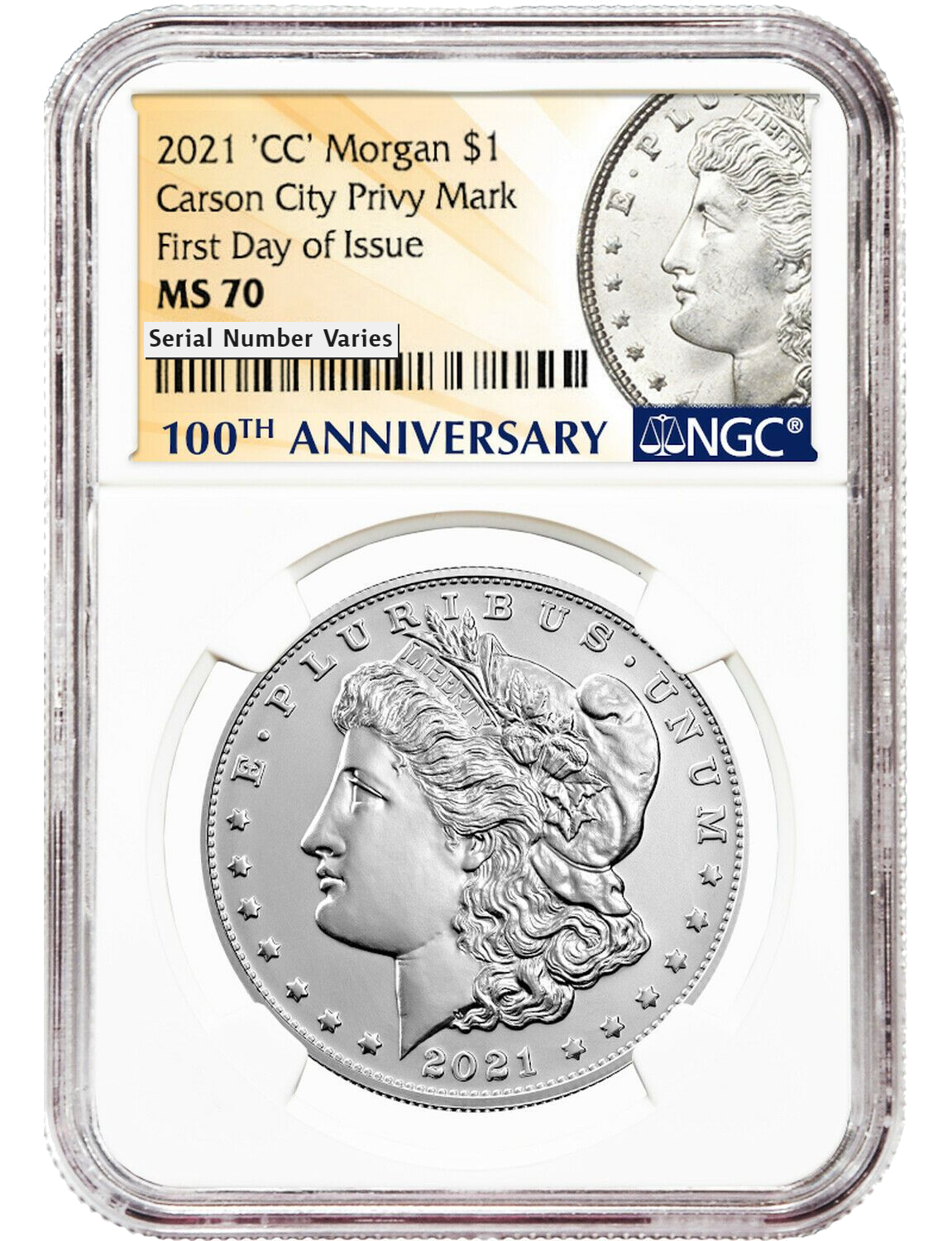 2021 Morgan Silver Dollar - Carson City NGC MS70 First Day of Issue