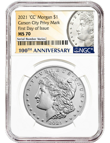 2021 Morgan Silver Dollar - Carson City NGC MS70 First Day of Issue