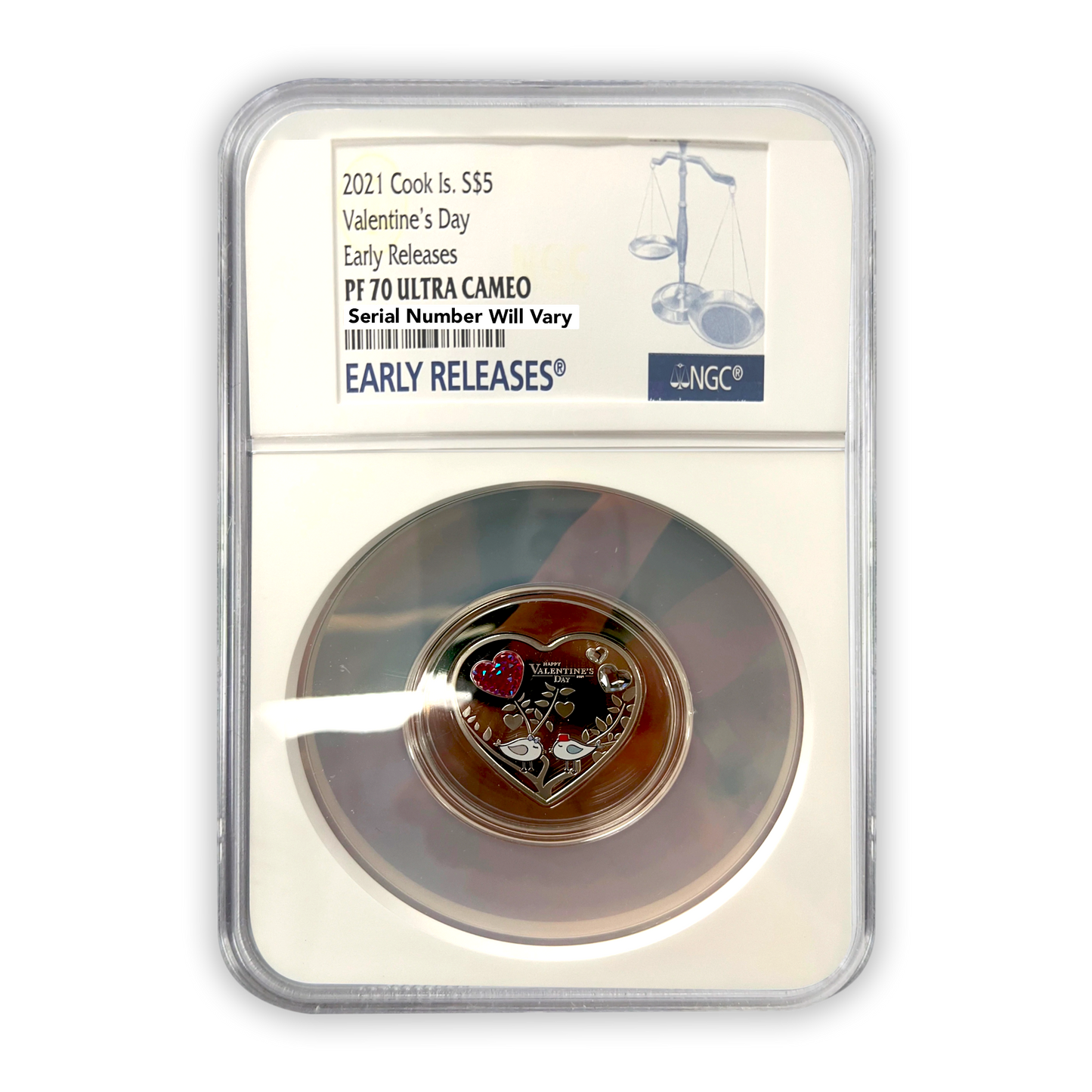 2021 Cook Islands Valentines Day 10 Gram Silver - NGC PF70 Ultra Cameo Early Release