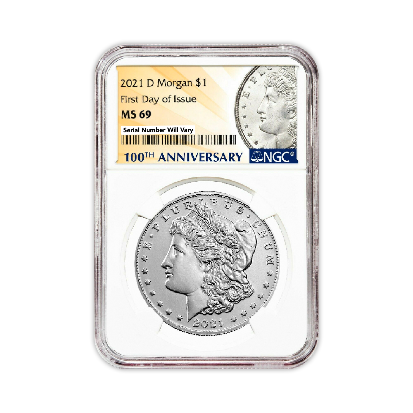 2021 D Morgan Silver Dollar Denver - NGC MS69 First Day of Issue