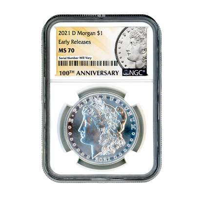2021 D Morgan Silver Dollar - Early Releases - NGC MS70