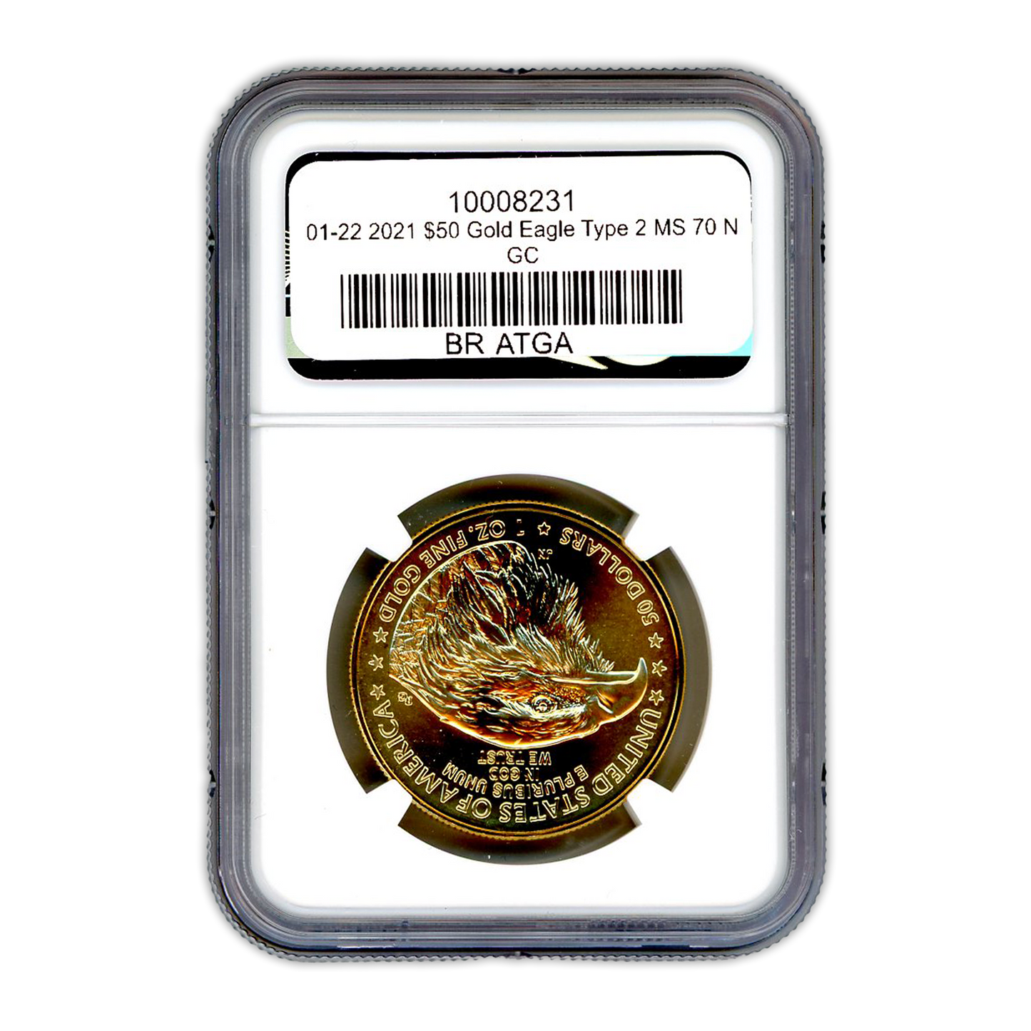 2021 $50 Gold Eagle Portrait - Coin Type 2 - NGC MS70