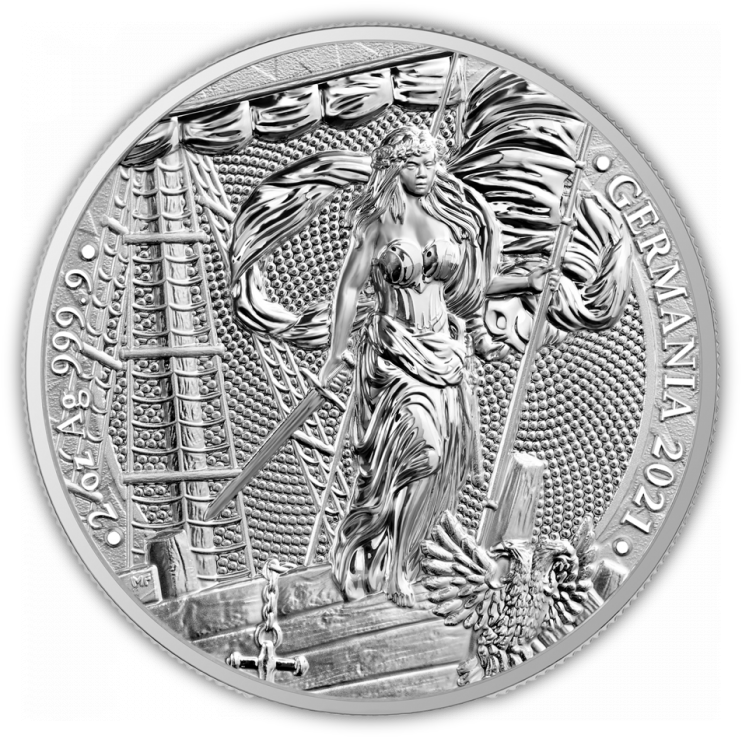 2021 Germania 2 Oz Silver - Germania Mint - Brilliant Uncirculated