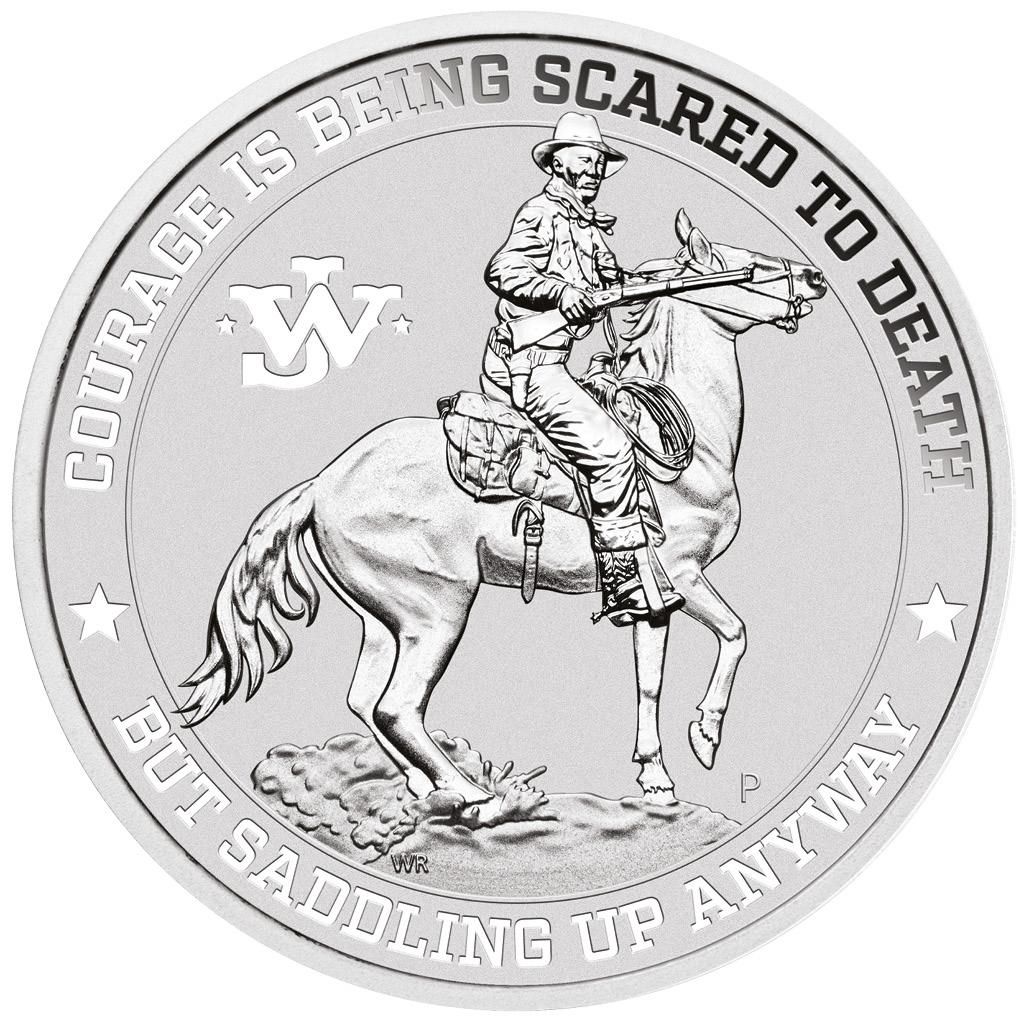 2021 John Wayne 1 Oz Silver - Perth Mint - Brilliant Uncirculated