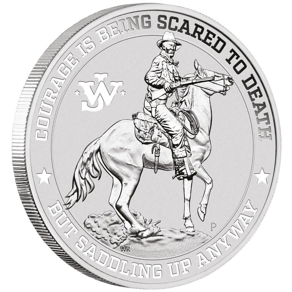 2021 John Wayne 1 Oz Silver - Perth Mint - Brilliant Uncirculated