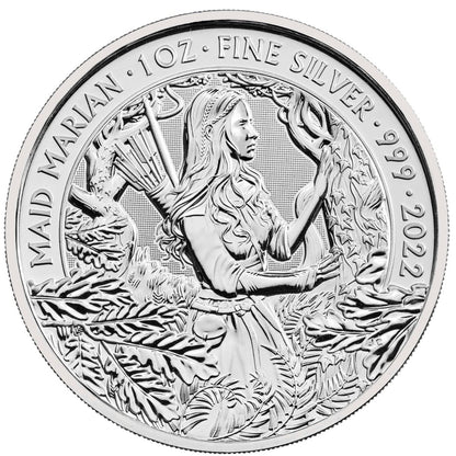 2022 Maid Marian - 1 Oz Silver - Royal Mint Myths & Legends