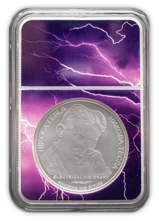 2021 Nikola Tesla 1 Oz Silver - Serbian Mint - NGC MS69 Lightning Core