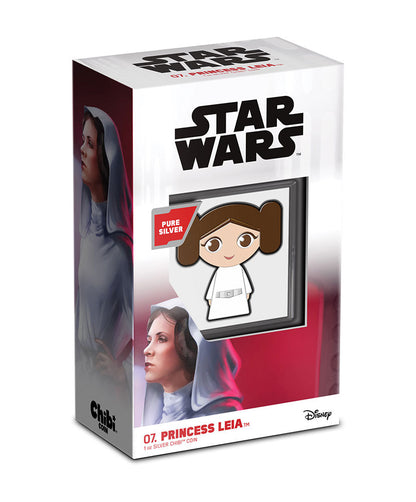 2021 Princess Leia Chibi Collection 1 oz Silver Coin - New Zealand Mint