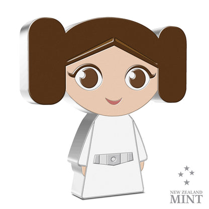 2021 Princess Leia Chibi Collection 1 oz Silver Coin - New Zealand Mint
