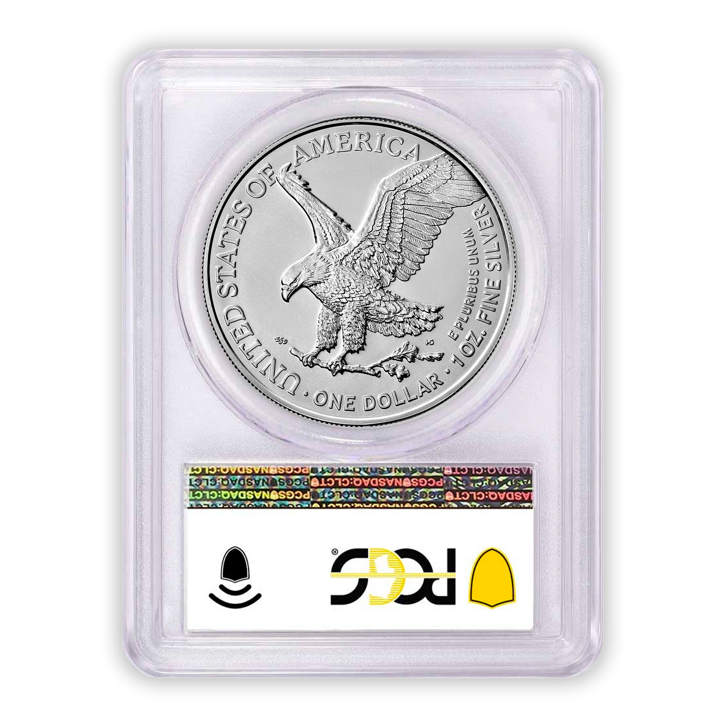 2021 (S) Silver Eagle - Business Strike - Type 2 Emergency Production - PCGS MS70 FDOI First Day of Issue San Francisco Label