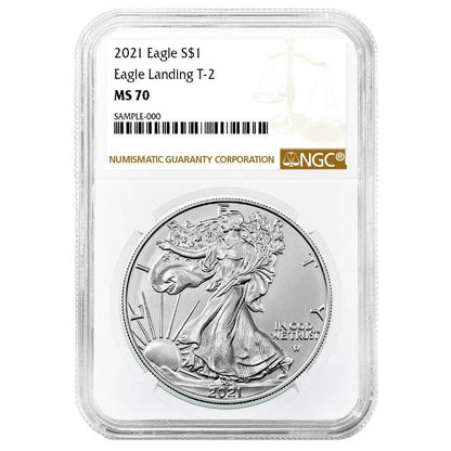 2021 Silver Eagle - Business Strike - Type 2 - NGC MS70 Brown Label