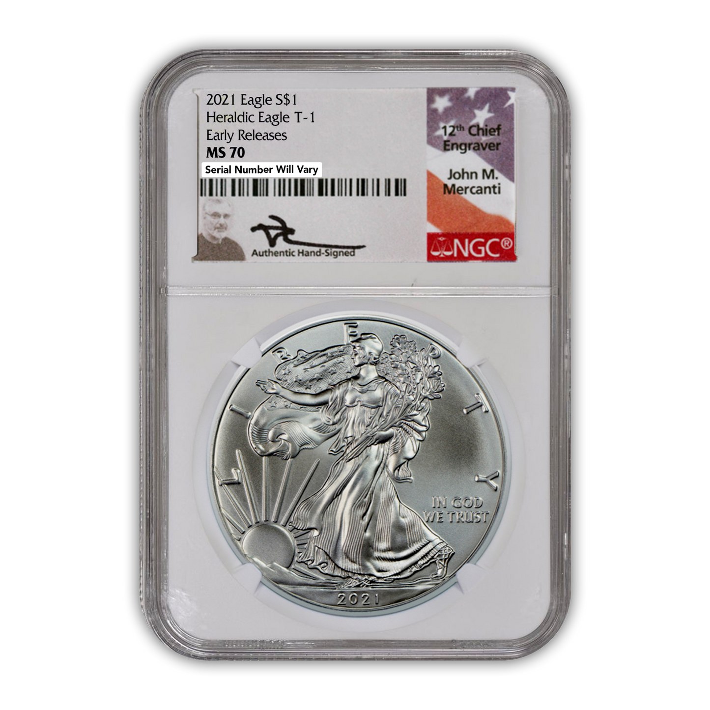 2021 Silver Eagle John Mercanti Signature Label Grab Bag