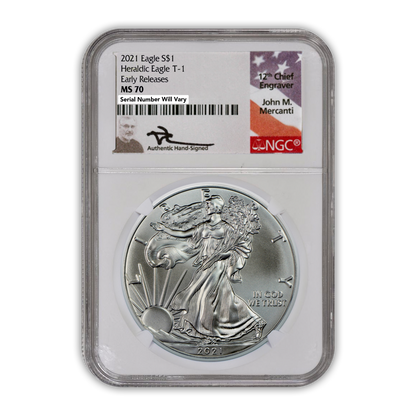 2021 Silver Eagle John Mercanti Signature Label Grab Bag