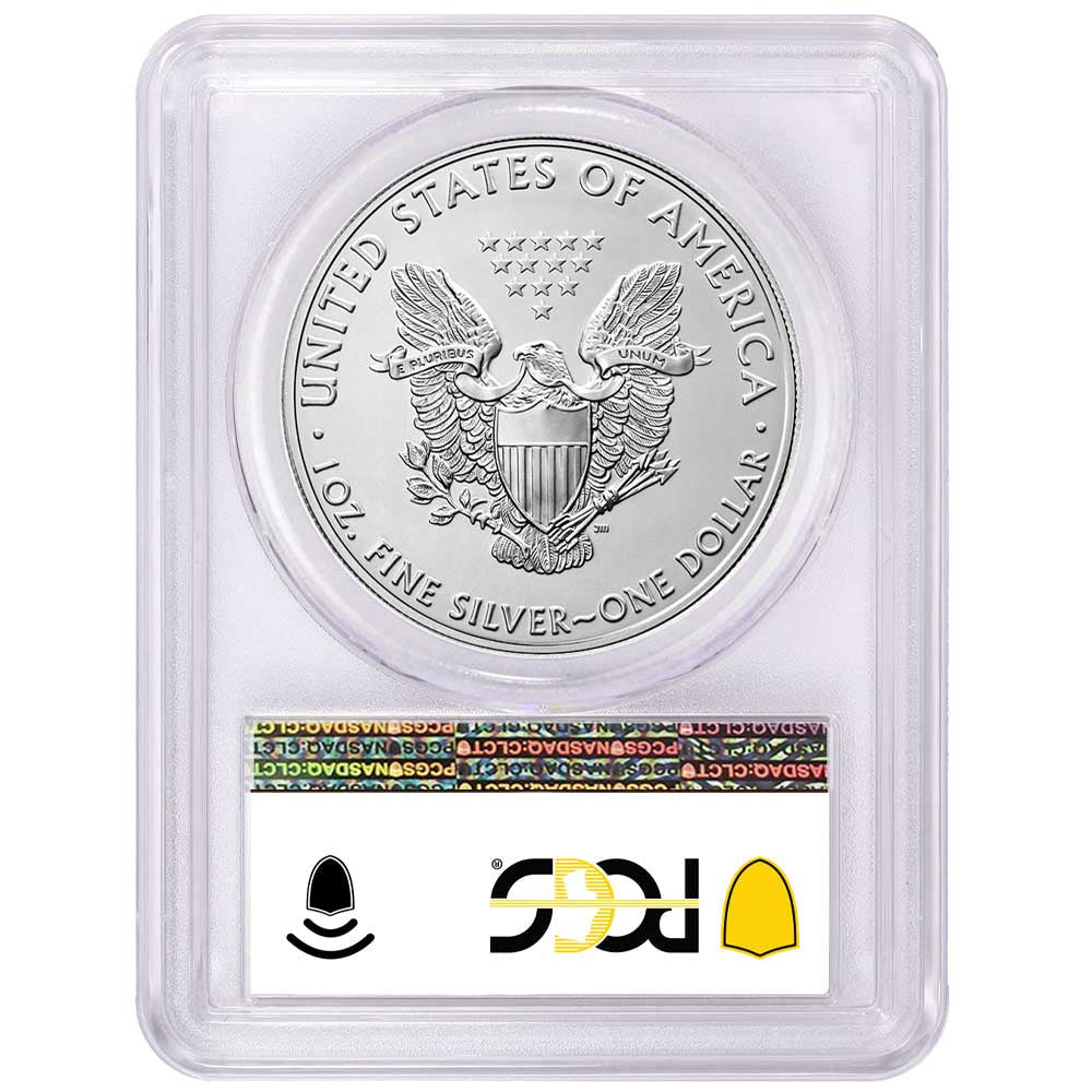 2021 Silver Eagle - Business Strike - Type 1 - PCGS MS70 FDOI First Day of Issue Flag Label