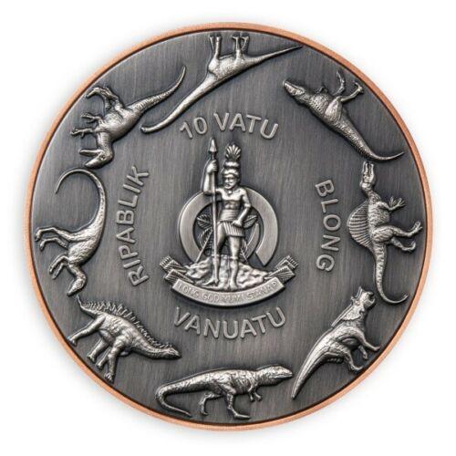 2021 Tyrannosaurus Rex Double Silver Giant - Vanatu - 5 oz Bimetal