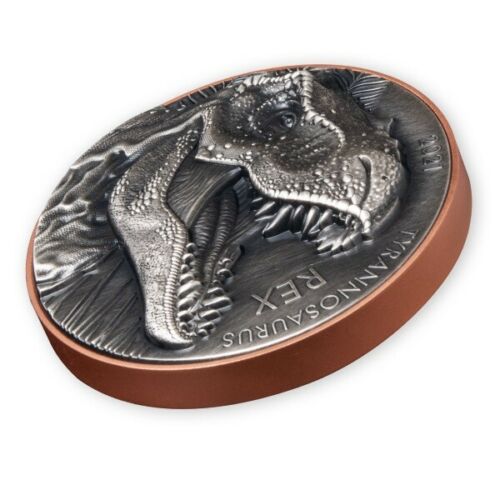 2021 Tyrannosaurus Rex Double Silver Giant - Vanatu - 5 oz Bimetal