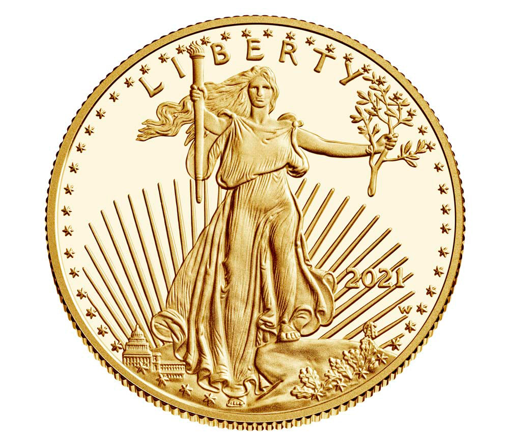 2021 $25 Gold Eagle - 1/2 oz - West Point Proof - Original Government Packaging OGP