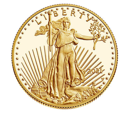 2021 $25 Gold Eagle - 1/2 oz - West Point Proof - Original Government Packaging OGP