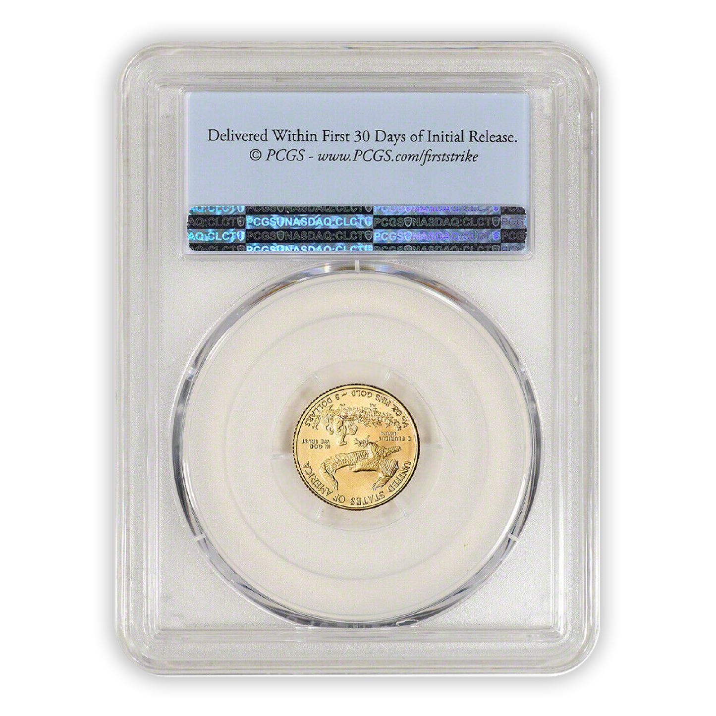 2021 $5 Gold Eagle 1/10th oz - Business Strike - Type 1 - PCGS MS70 FS First Strike Flag Label