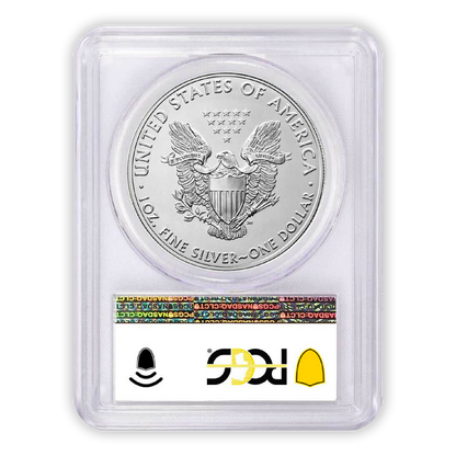 2021 (P) Silver Eagle - Business Strike - Type 1 Emergency Production - PCGS MS70 FDOI First Day of Issue Philadelphia Label