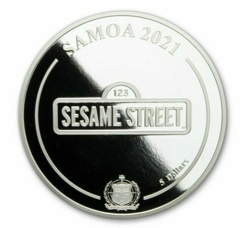 2021 Sesame Street Cookie Monster  1oz  .999 Silver Proof in Box
