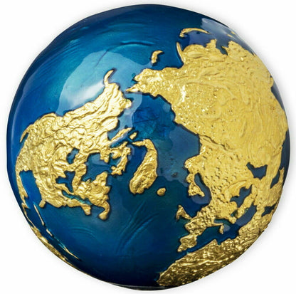 2021 Barbados Earth Blue Marble Spherical 3 Oz Silver