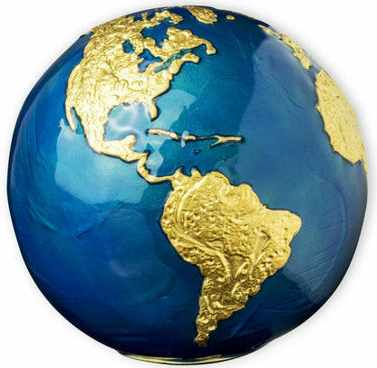 2021 Barbados Earth Blue Marble Spherical 3 Oz Silver