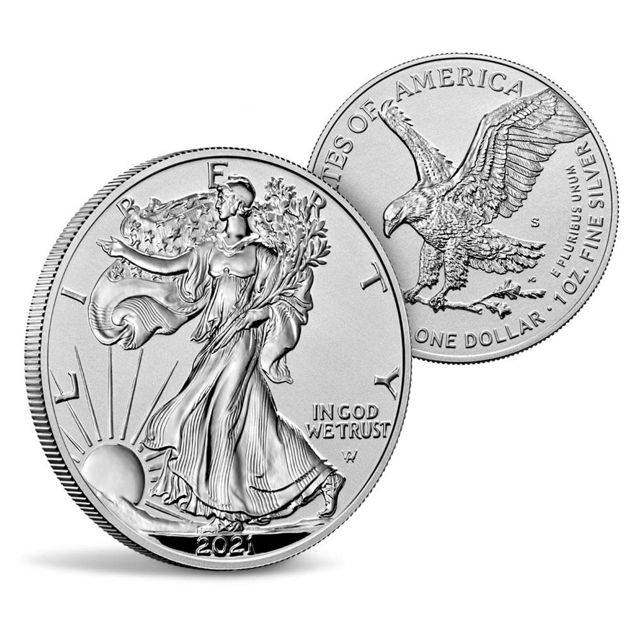 2021 (S) Silver Eagle Type 2 Reverse Proof in Capsule