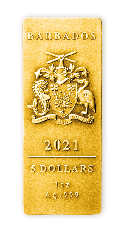 2021 Mount Rushmore 80th Anniverary 1 oz .999 Silver 4 Bar Set - Barbados