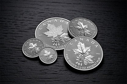 2022 Maple Leaf Radiant Crown .9999 Silver 5 Coin Set - Royal Canadian MInt